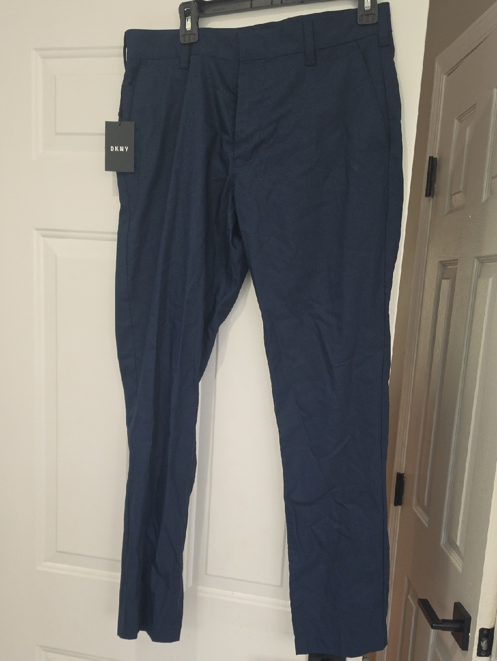 DKNY Men's Dark Navy Dress Trousers